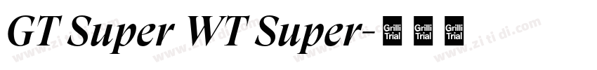 GT Super WT Super字体转换